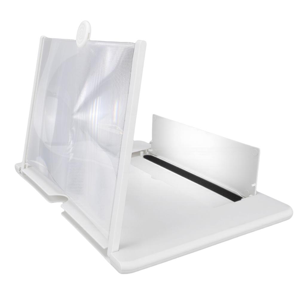 Mobile Phone Screen Amplifier 3D HD Big Screen for Movies Videos Gaming Foldable Holder White 12in