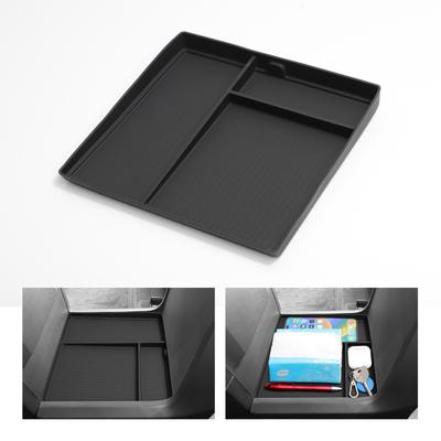 For ZEEKR 009 2024 2025 Center Console Lower Storage Box Car Tray TPE Organizers Accessories Tidying Black