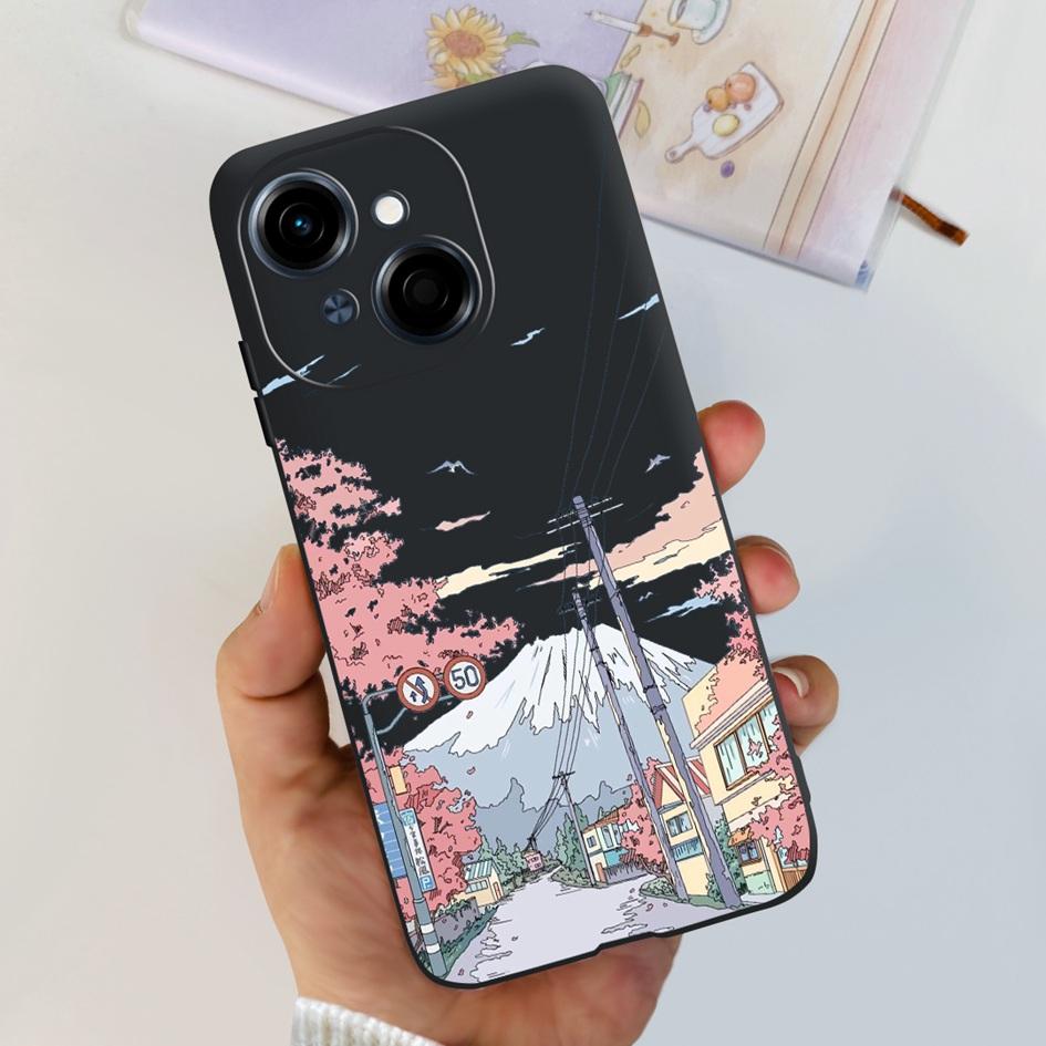 For Phone Case Tecno Spark Go 1 Cover 2024 Popular Flower Soft Silicone Back Protective Cover For Tecno Spark Go 2025 Pop 9 Etui