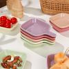 Ins Wind Ceramic Plate With Handle, Creative Household Small Plate, Hot Pot Seasoning Plate, Sauce Dipping Plate, Seasoning Plate