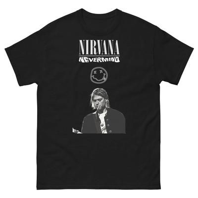 Nirvana Kurt Cobain Shirt Vintage Grunge Tee Smiley Y2K Rock Graphic