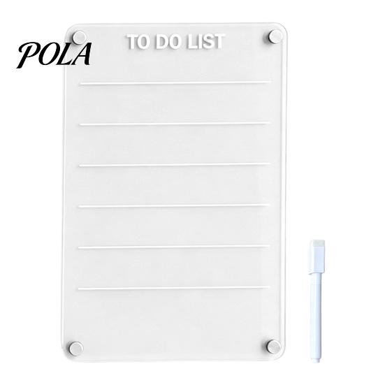 Magnetic Acrylic Refrigerator Calendar 12''x8'' Planning Board, Clear Weekly Meal Planner, Minimalist Fridge Dry Erase Noteboard with Marker