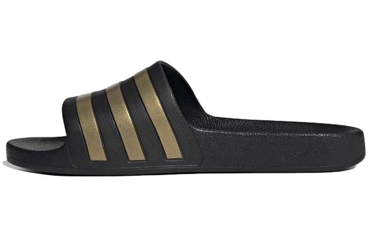 

Adilette Adidas Aqua Slides Black Gold Metallic EG1758 38