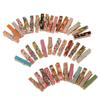 50pcs Multicolor Painting Wooden Pegs Clothes Pins Paper Cards Clips