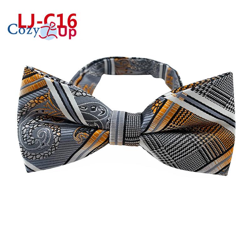 Fashion Blue Paisley Bowtie  Set for Men Wedding Business Party Luxury Pre-tied Men's Bow Tie Gifts