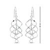 LeCalla S925 Sterling Silver Infinity Knot Drop Dangle Earrings for Women Teen
