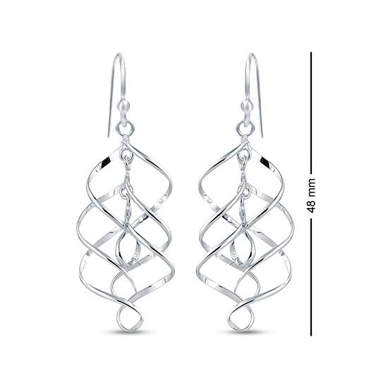 LeCalla S925 Sterling Silver Infinity Knot Drop Dangle Earrings for Women Teen