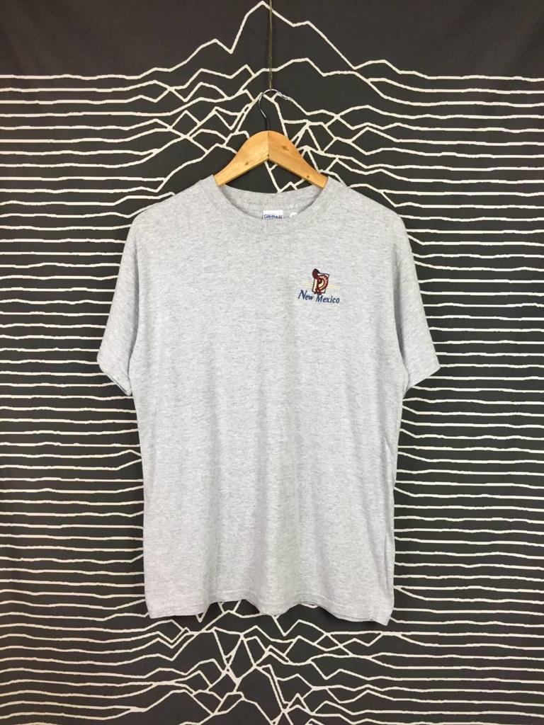 Vtg Y2K New Mexico Embroidered Logo Native Tee Size M