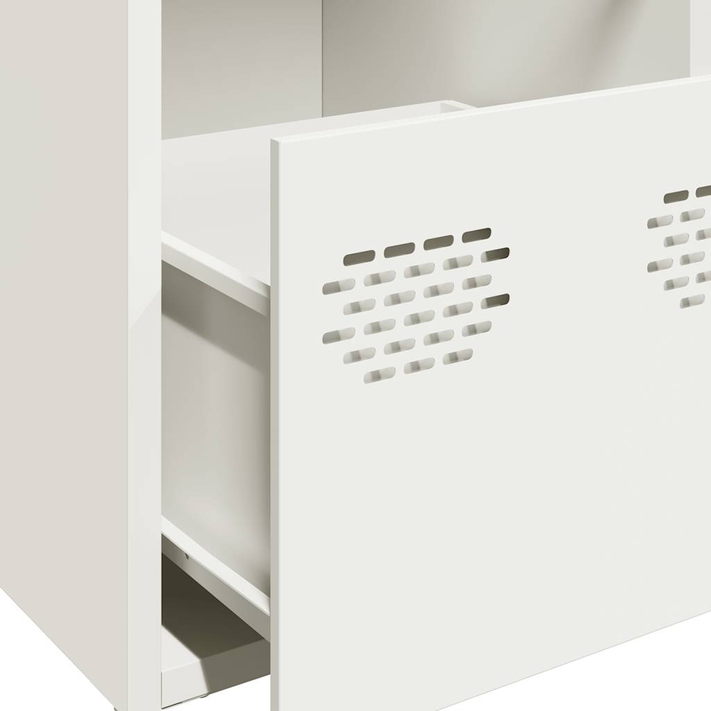 Sideboard White 101.5x39x73.5 Cm Cold Rolled Steel