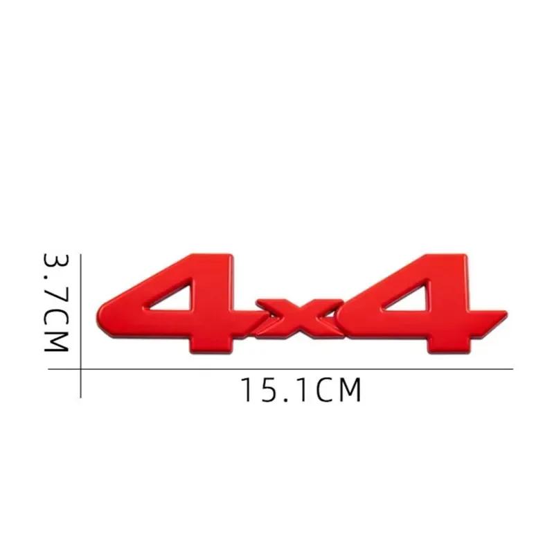 3D Metal 4X4 Logo Car Rear Trunk Fender Emblem Badge Sticker Decals For Toyota Jeep Dodge Car Accessories