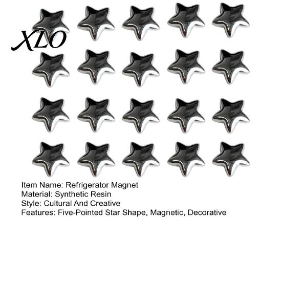 Decorative Fridge Magnets 5/10/15/20Pcs Mini Star Refrigerator Magnet, 3D Five-Pointed Magnet Memo Note Holder for Kitchen Office Whiteboard