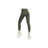 Nike High Waist Quick-Dry Slim Fit Cropped Sports Pants Women Bottoms Olive-Green DQ5898-325