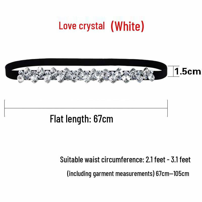 

Эластичный пояс со стразами для женских платьев и свитеров