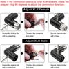 Xiatiaosann XLR Angle Adapter 3-Pin Dual Male To Female Connector 90 Degree Adjustable 4 Different Angles RightLeft Plug Socket for Mixer Microphone