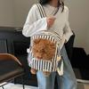 Schoolbag cute universal large capacity puppy canvas backpack 1011 new niche girl backpack student commuter schoolbag