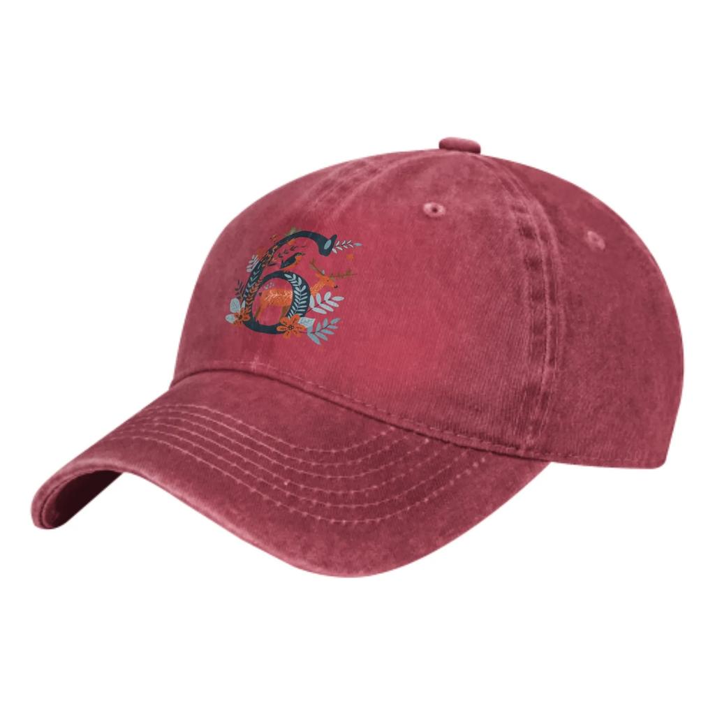 Flower Bird And Deer Digit 6 Fashion Classic Cotton Trucker Hat Summer Dad Cowboy Cap Outdoor Leisure Basketball Caps