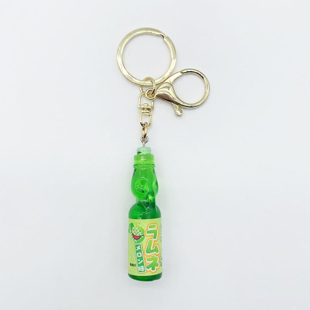 Japanese Marbles Bobble Soda Key Chain Miniature Soda Drink Charm Bag Accessories