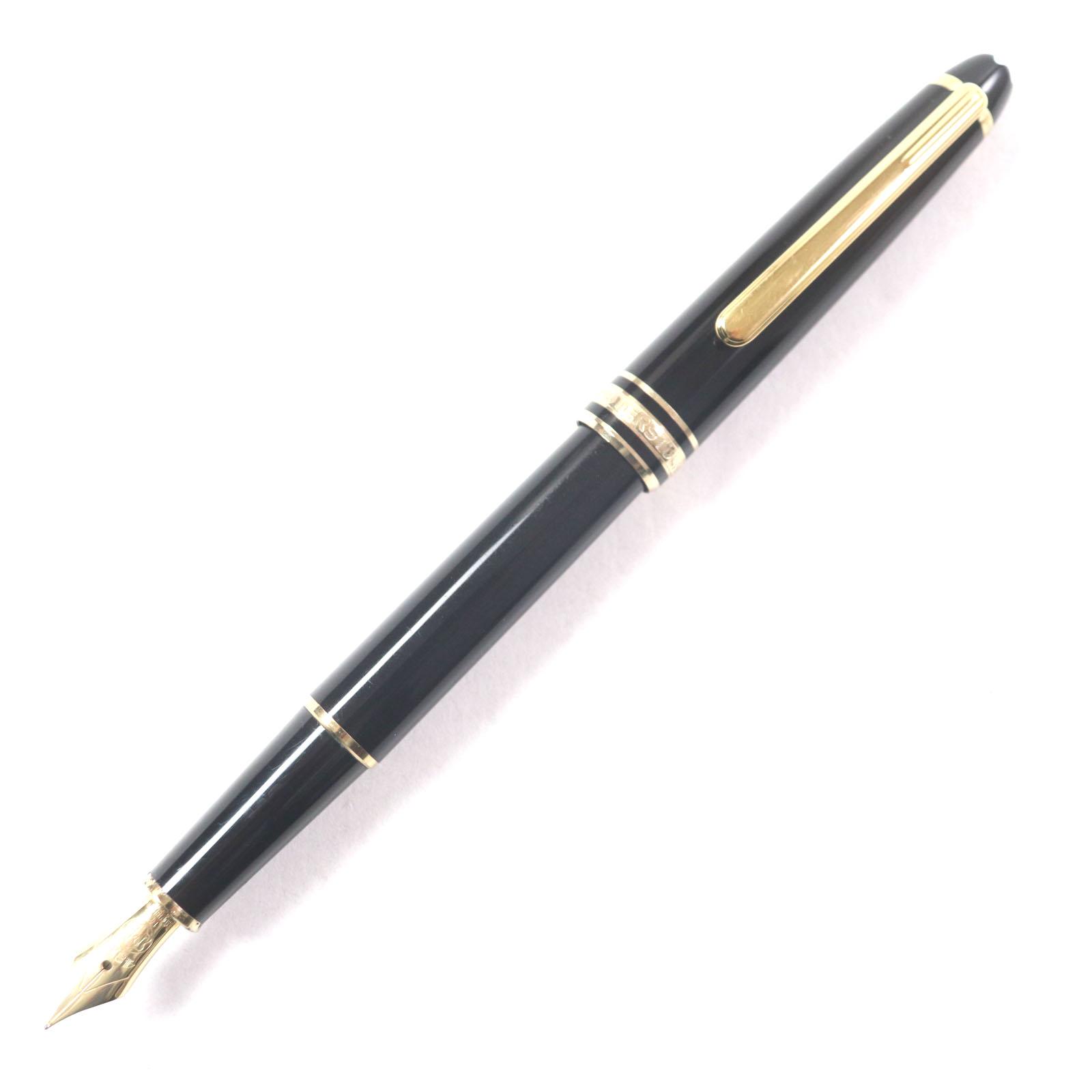 MONTBLANC fountain pen Meisterstück Classic white star Black gold 14K mens Used