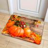 Doormat Ultra Soft Flannel Non Slip Autumn Harvest Pumpkin Doormat Machine Washable Colorfast Floor Mat Indoor Outdoor Use for Kitchen Dining Room Hal