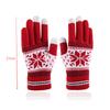 Winter Warm Knitted Gloves Fashion Snowflake Embroidery Touchscreen Gloves For Women Men New Year Gift