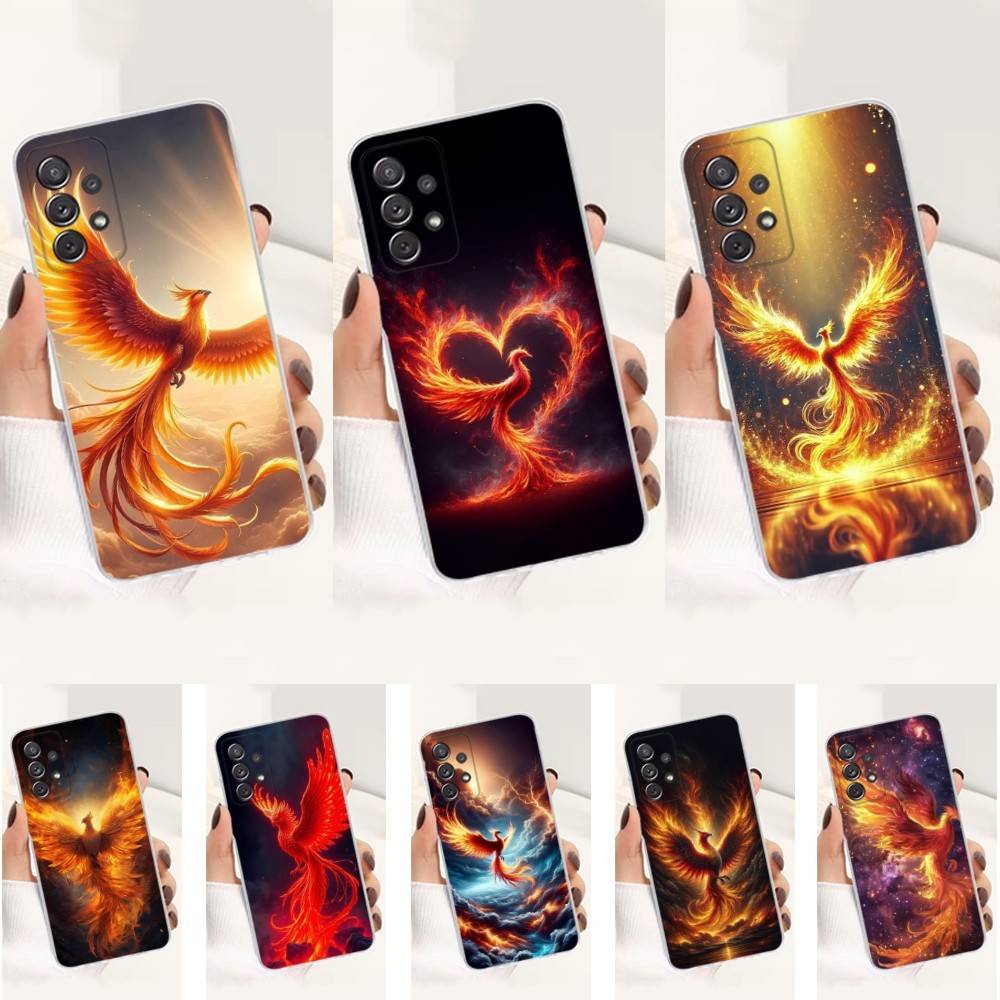 Cool Phoenix For Samsung A51,30,71,S9,Ultra,Lite,S23,20,FE,22,21,PIus,10,Transparent, Silicone Case