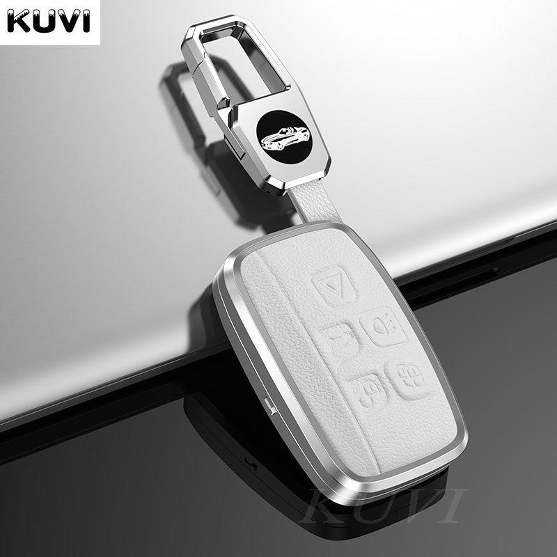 Leather Car Metal Key Case Cover For Land Rover Range Rover Sport Evoque Freelander For Jaguar Xf Xj Xe Xjl Xf Shell Accessories