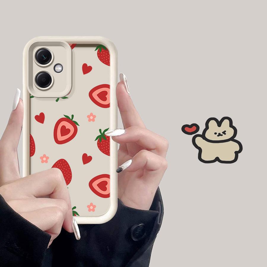 Phone Cover Case for Xiaomi Poco F8 X3 NFC C61 X3 Pro C51 C50 Cartoon Cherry Pattern