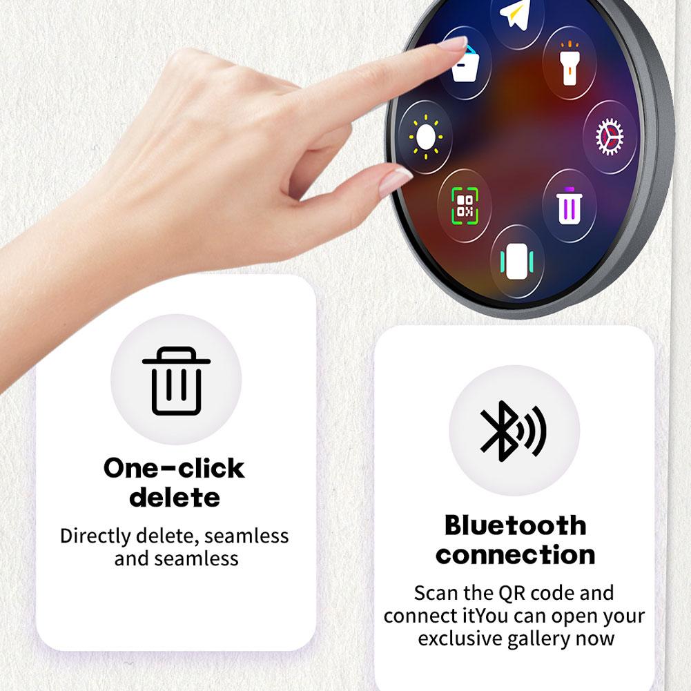 Smart Digital Badge Dynamic Electronic Display Outdoors Small Pendant Fashionable Electronic Badge Digital Show Sceen Home Decor