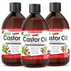 Nutridom Organic Castor Oil 100% 473ml 3 Pcs