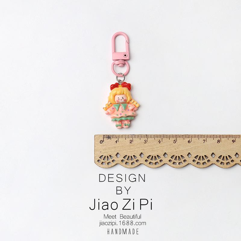 Creative Colorful Dopamine Keychain - Cute Cartoon Pendant for Girls