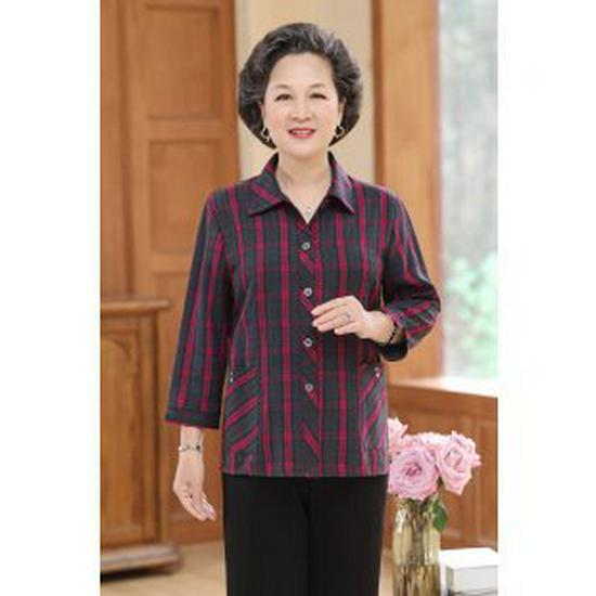 Bai Zhi Xi 2025 Retro Off-shoulder Cotton Women's Shirt with Long Sleeves and Faux Two-Piece Polo Collar