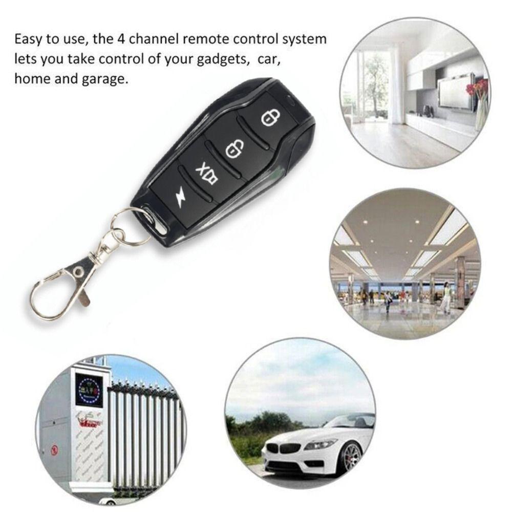 4 Keys RF Transmitter 433MHz Frequency Wireless Controller Clone Remote Control  Electric Gates