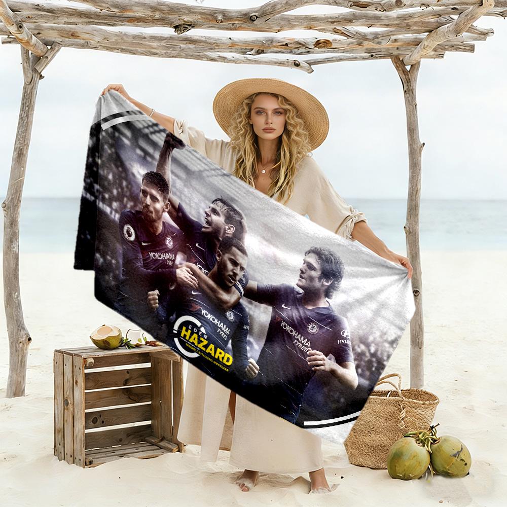 Hazard's Chelsea Moment Beach Towel Quick-Dry Soft Microfiber Comfortable Lightweight