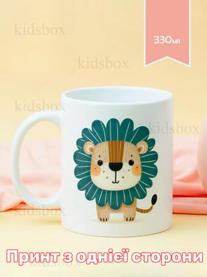 Tasse Löwe mit Aufdruck Keramiktasse Tier 330 ml