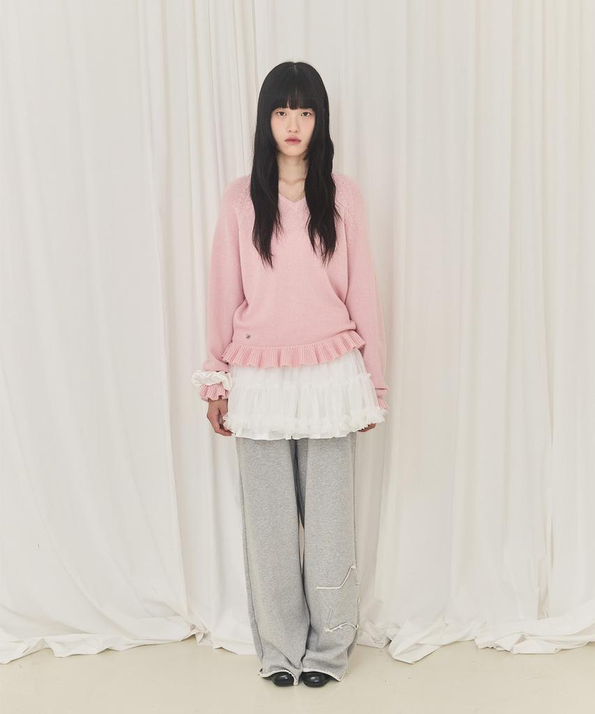 Alkialka Star Patch Wide Pants (Gray)