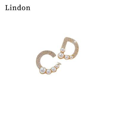 Lindon Brincos femininos de liga de cobre com zircônia – Brincos com pingente para presente de festa de casamento