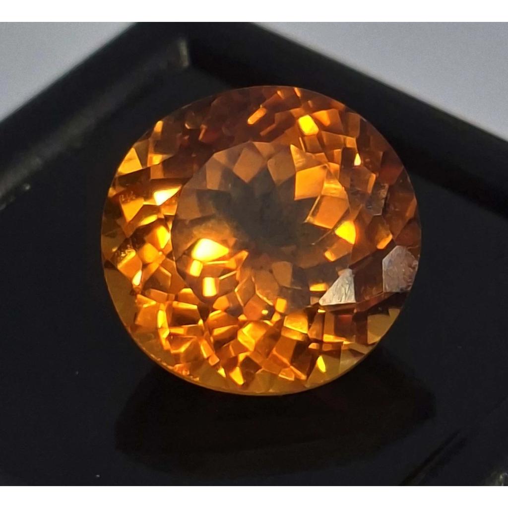Fabulous Citrine Orangish Brown Natural Round Cut 8-10 Ct Certified Gemstone