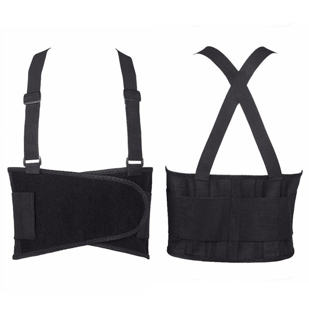 Weight Lift Back Support Brace Belt Lumbar Lower Waist Suspender Work