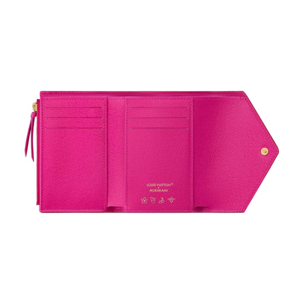 Louis Vuitton X Takashi Murakami Victorine Wallet Multicolor/White Monogram Canvas Women Wallets M28387