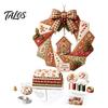 Rustikales Weihnachtsornament-Herstellungs-Stoffkranz DIY-Set, Patchwork Anfängerfreundliches Handgemachtes Feiertagshandwerk Winterbastelaktivität Dekoration Set für