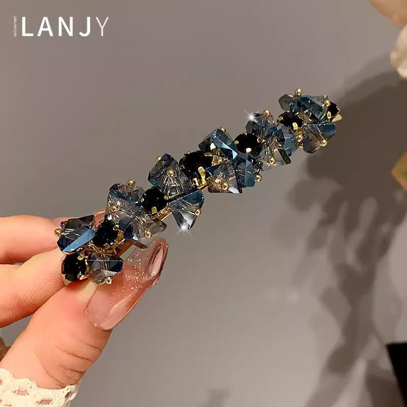 Korean Floral Rhinestone Pearl Hair Clip for Women