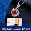 S925 Sterling Silver High Jewellery 100% Moissanite Pendant Necklace D Colour with GRA Certificate for Ladies' Wedding, Party