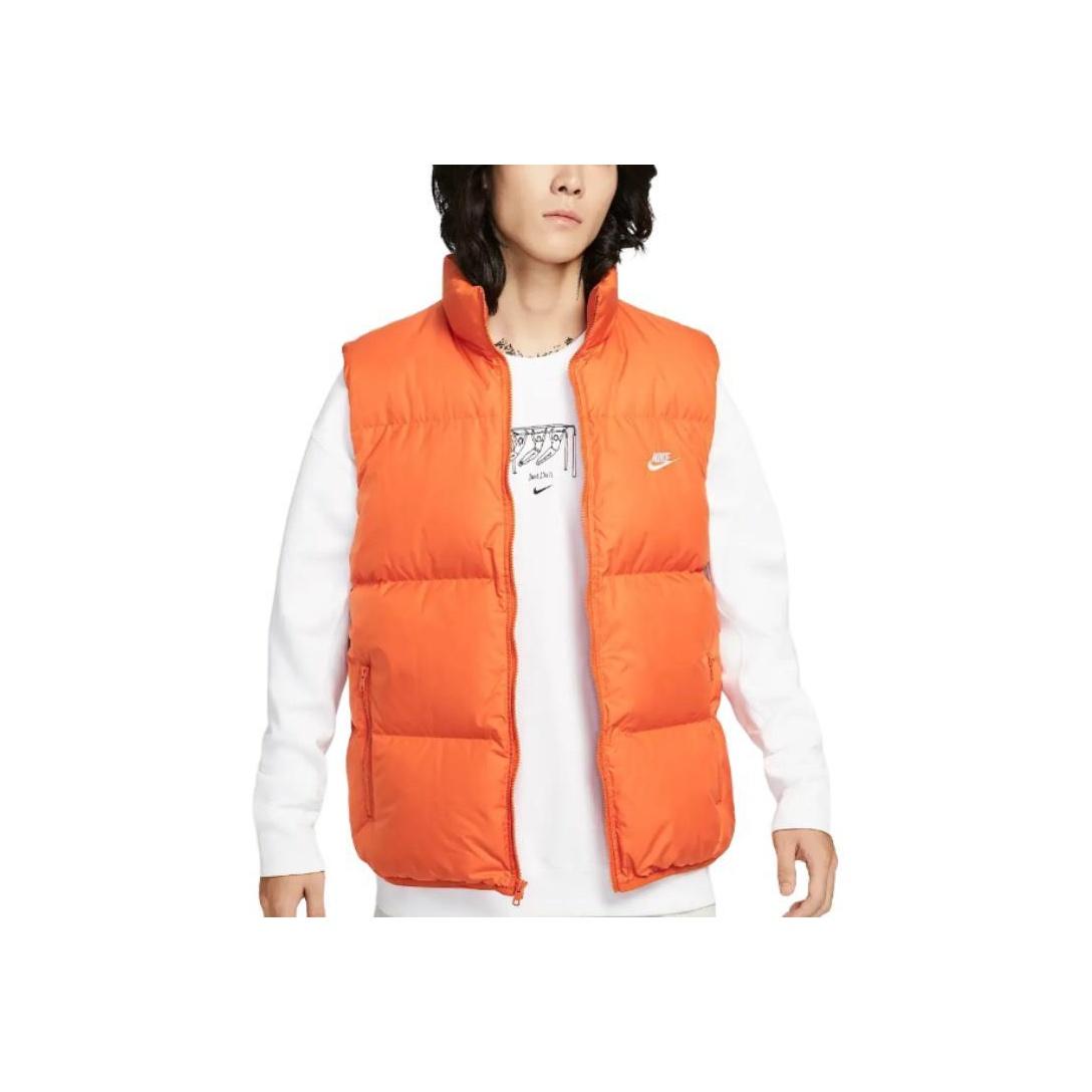 Nike Спортивная одежда Клуб Therma-FIT Удобный Универсальный Повседневный Теплый Жилет с воротником-стойкой на утином пуху Мужской жилет IB2978-893 XL