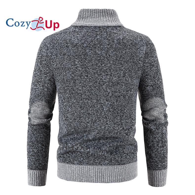 Útulný svetr s límečkem na podzim a zimu zahuštěný sametovým svetrem