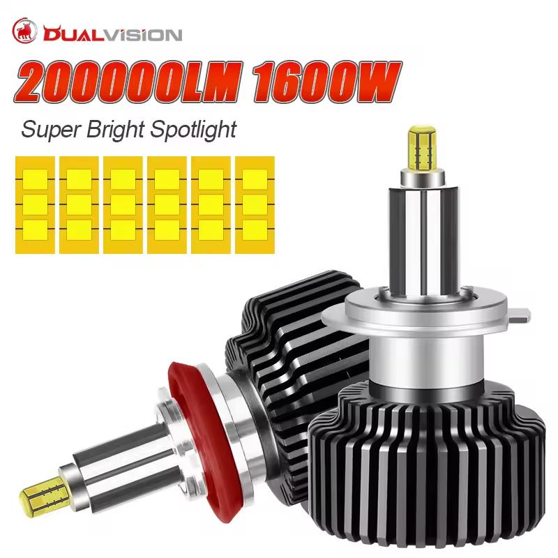 

H7 Led Canbus H11 H4 H1 Car Headlights Bulbs H27 880 881 HB3 9005 HB4 9006 9012 HIR2 1600W Automotive Fog Lights Turbo Mini Lamp 9006/HB4