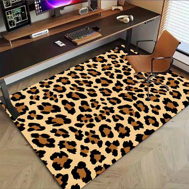 1PC Leopard Print Extra Large Non Slip Floor carpet, Office, family, bedroom, Studio   Large Area Rug Indoor Rugs, , Vibrant Colors