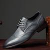 Mens Shoes Casual Luxury Derby Shoes Genuine Leather Business Brogue Shoes Pointed Toe Elegant Formal Shoes High Quality Oxford