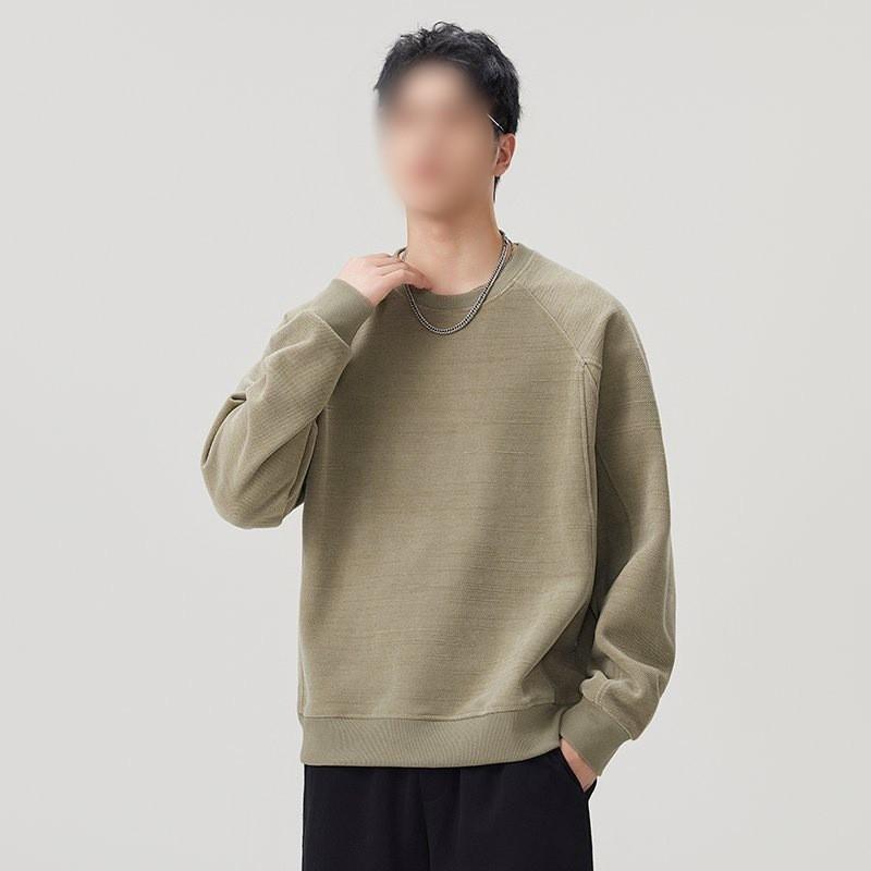 Mens Trendy Vintage Crewneck Sweatshirt Loose Fit Casual Fashion Long Sleeve Outdoor Daily Wear