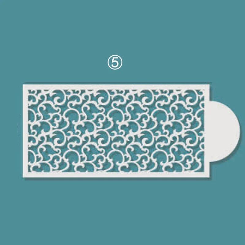 New Fondant Stencils Lace Flower Spike Pattern Style Cake Stamp Embossing Mold Wedding Cake Decoration Edge Template Baking Tool