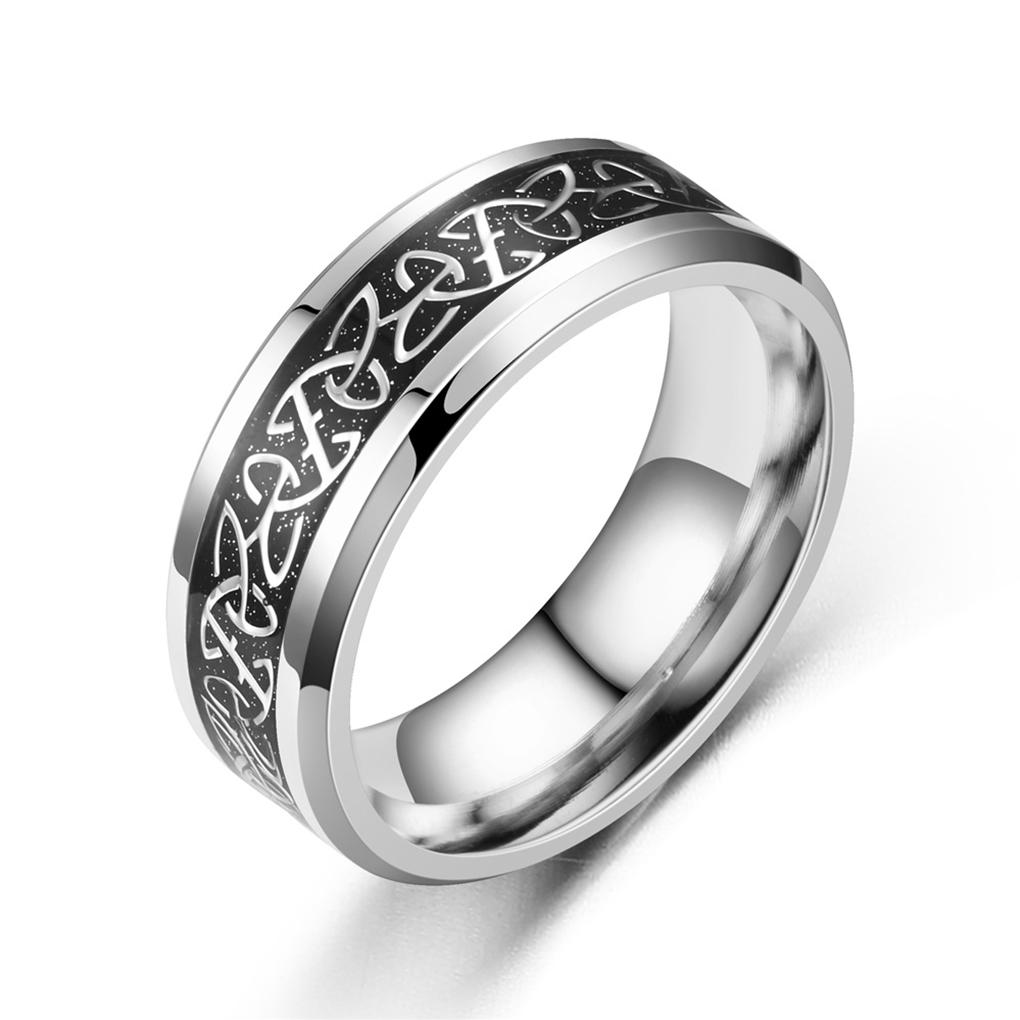 Female Fashion Ring Men Wide Stainless Ornament Jewelry Band Steel Presents Lady Engrave Engagement Charm Multi-Sizes